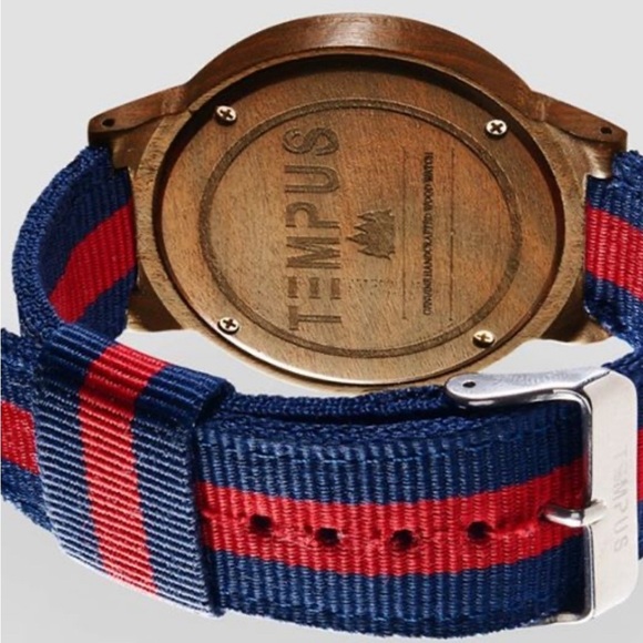 Blue Dial Watch with Red and Blue Strap main image 7